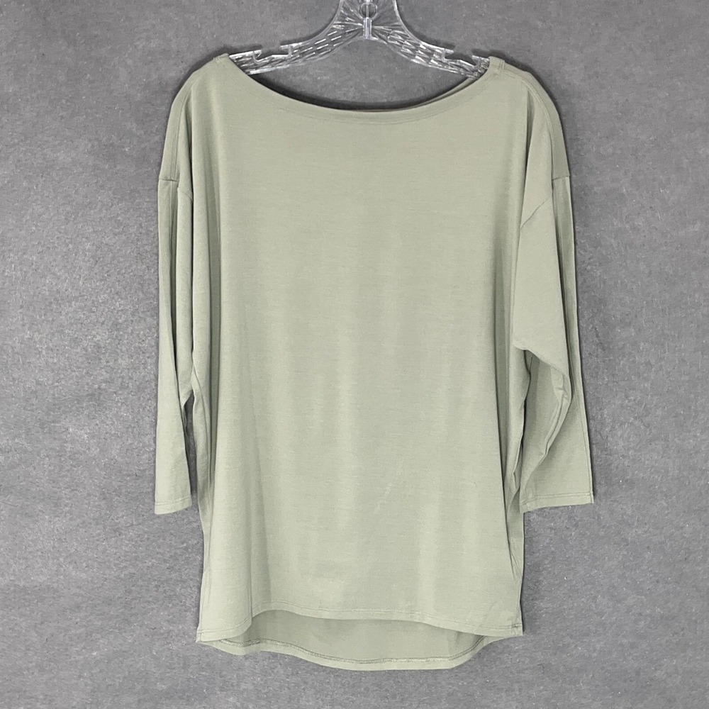 Athleta Top Womens Sz XS Light Green Back Cut Out Dolman Sleeve Pullover
